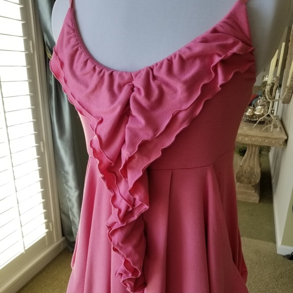 Maurice's pink ruffled front midi dress sz M - Picture 3 of 10